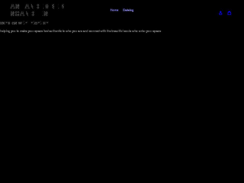 ashandemberscandles.com shopify website screenshot