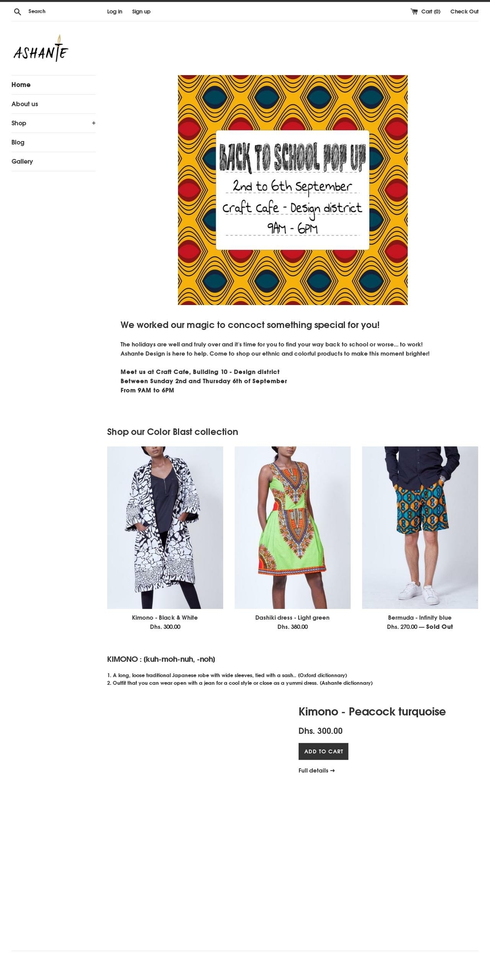 ashante-design.com — Shopify storefront screenshot