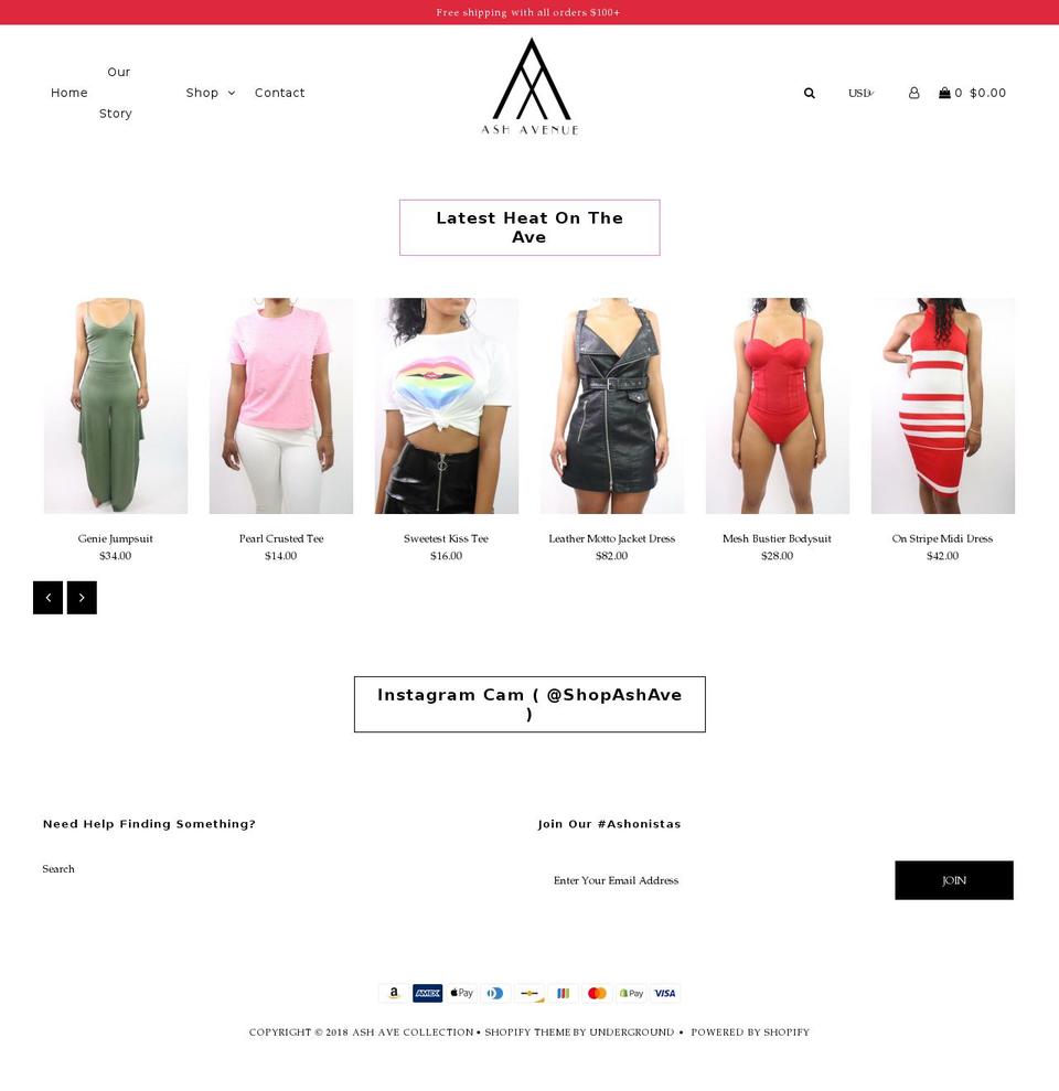 ashavecollection.com shopify website screenshot