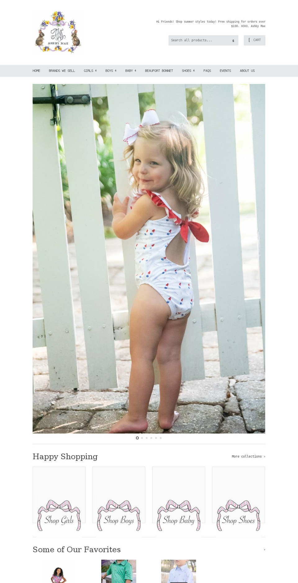 ashbymaeboutique.com shopify website screenshot