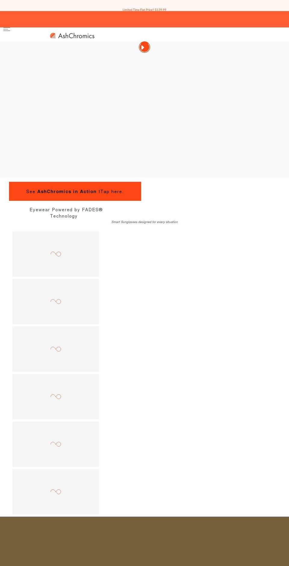 ashchromics.com shopify website screenshot