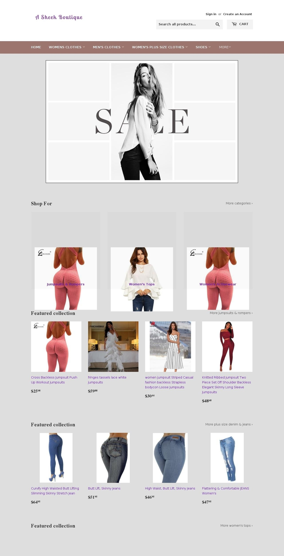 asheekboutique.com — Shopify storefront screenshot