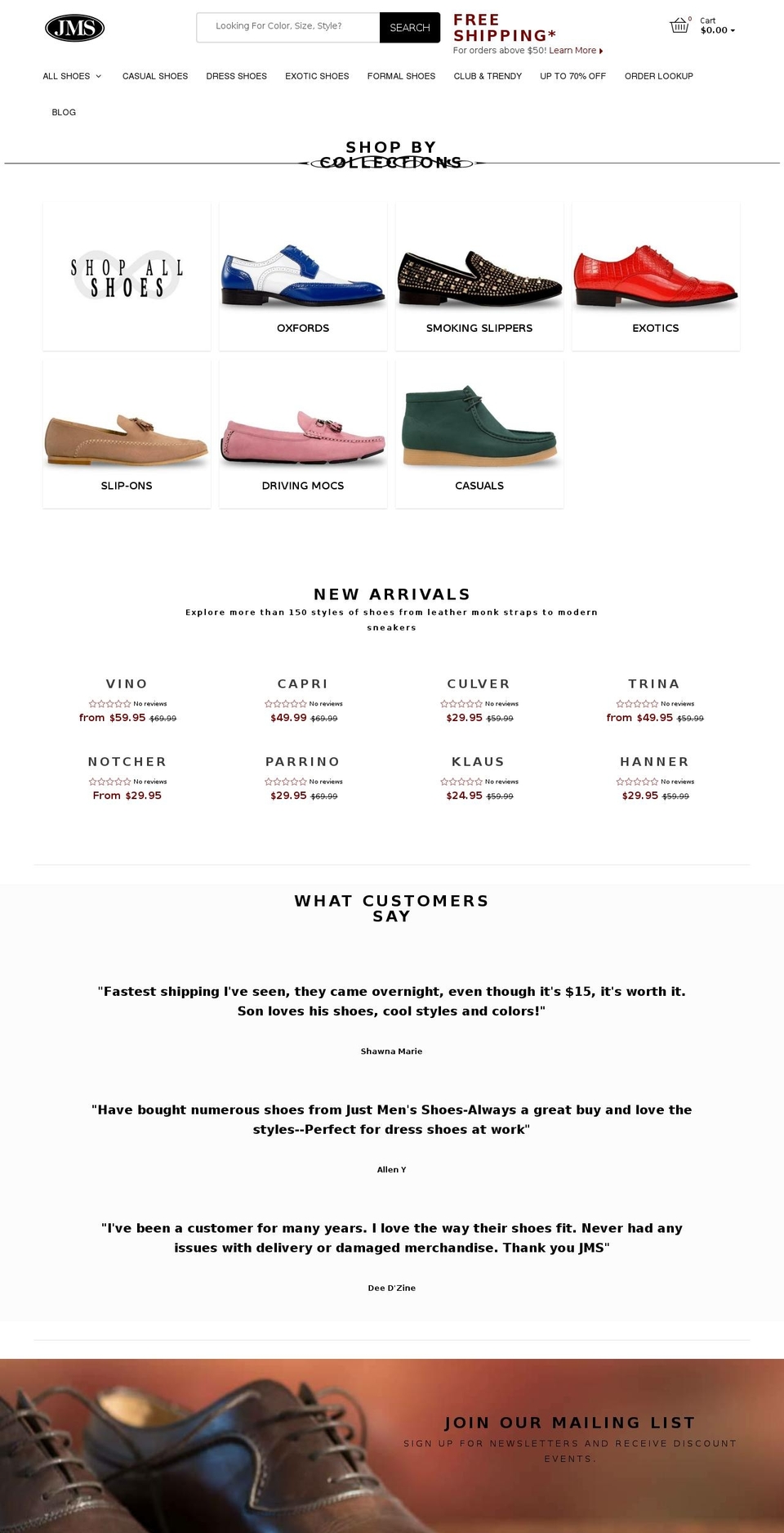 Copy of JMS - Theme Shopify theme site example ashergreenshoes.com