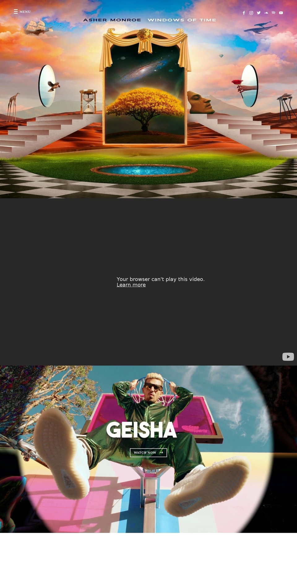 ashermonroe.com shopify website screenshot