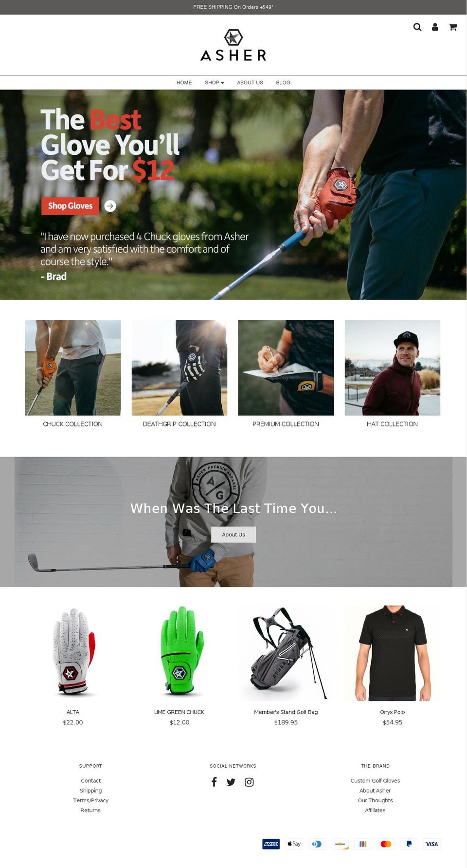 ashertesting.com — Shopify storefront screenshot