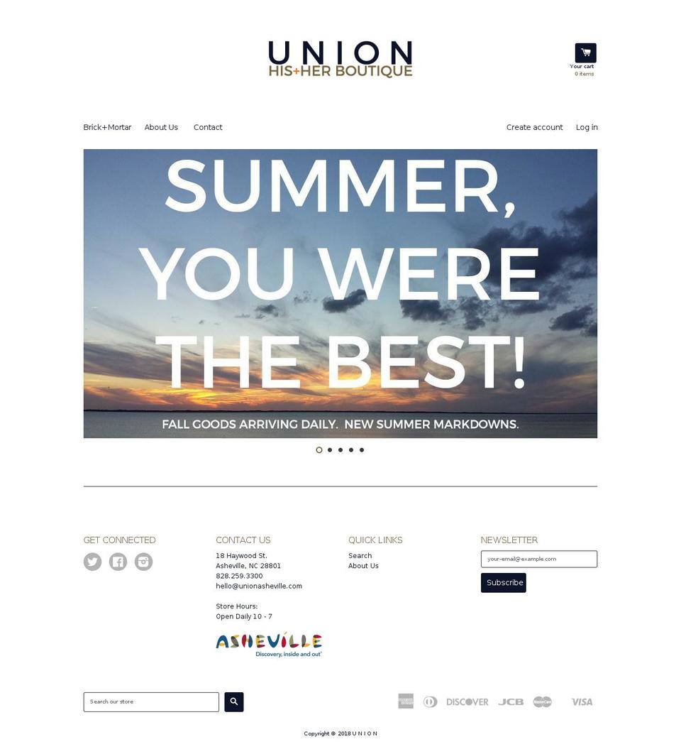 FrontRunner Shopify theme site example ashevillebuylocal.com