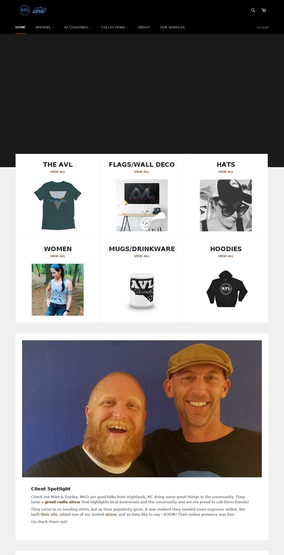 ashevillethreads.com shopify website screenshot