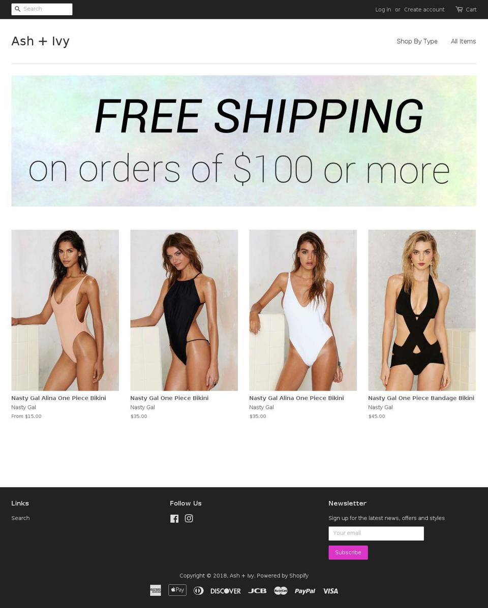 ashivy.com — Shopify storefront screenshot