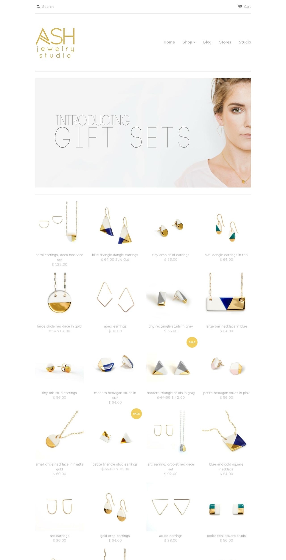 ashjewelrystudio.net shopify website screenshot