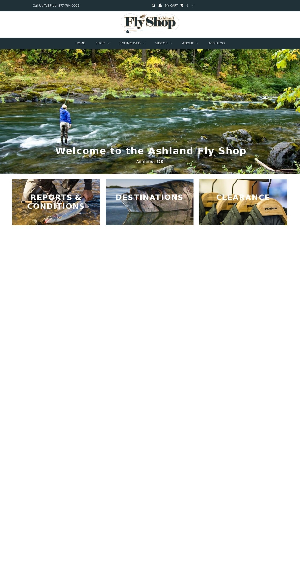 ashlandflyshop.com shopify website screenshot
