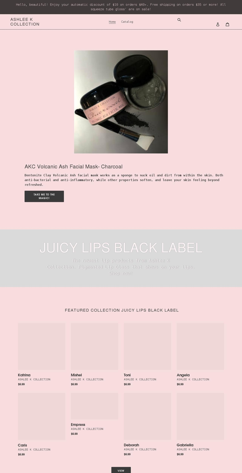 ashleekcollection.com shopify website screenshot