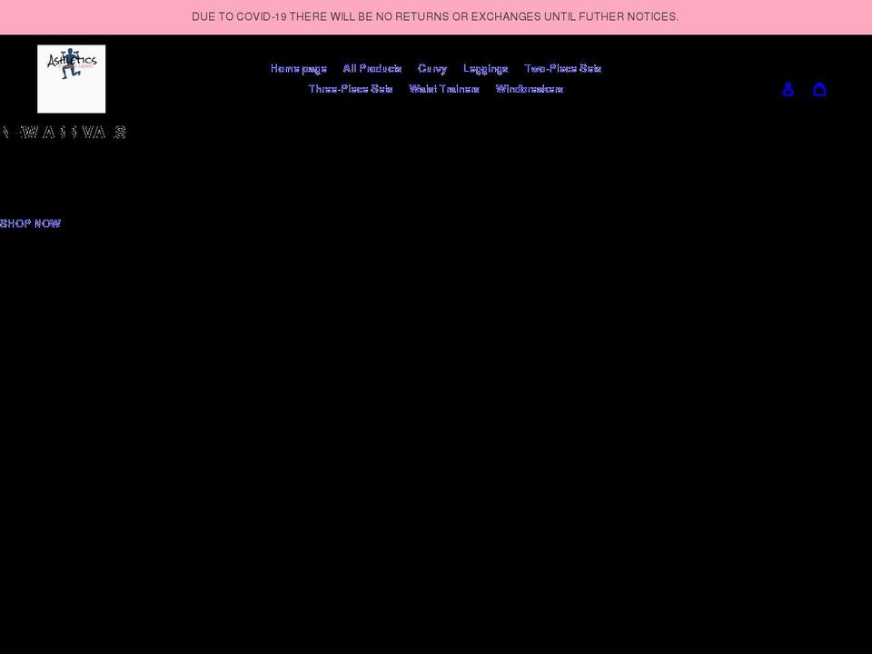 ashleticsfitnesswear.com shopify website screenshot