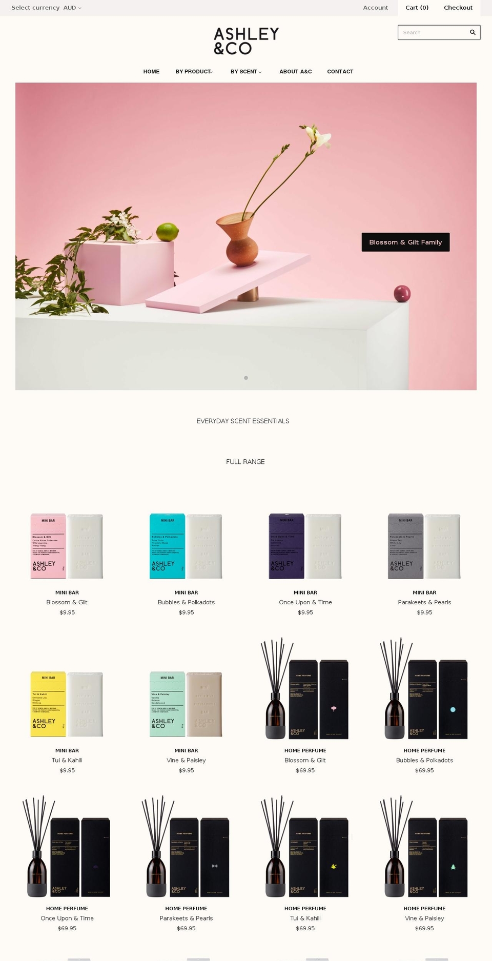 ashleyandco.com.au shopify website screenshot