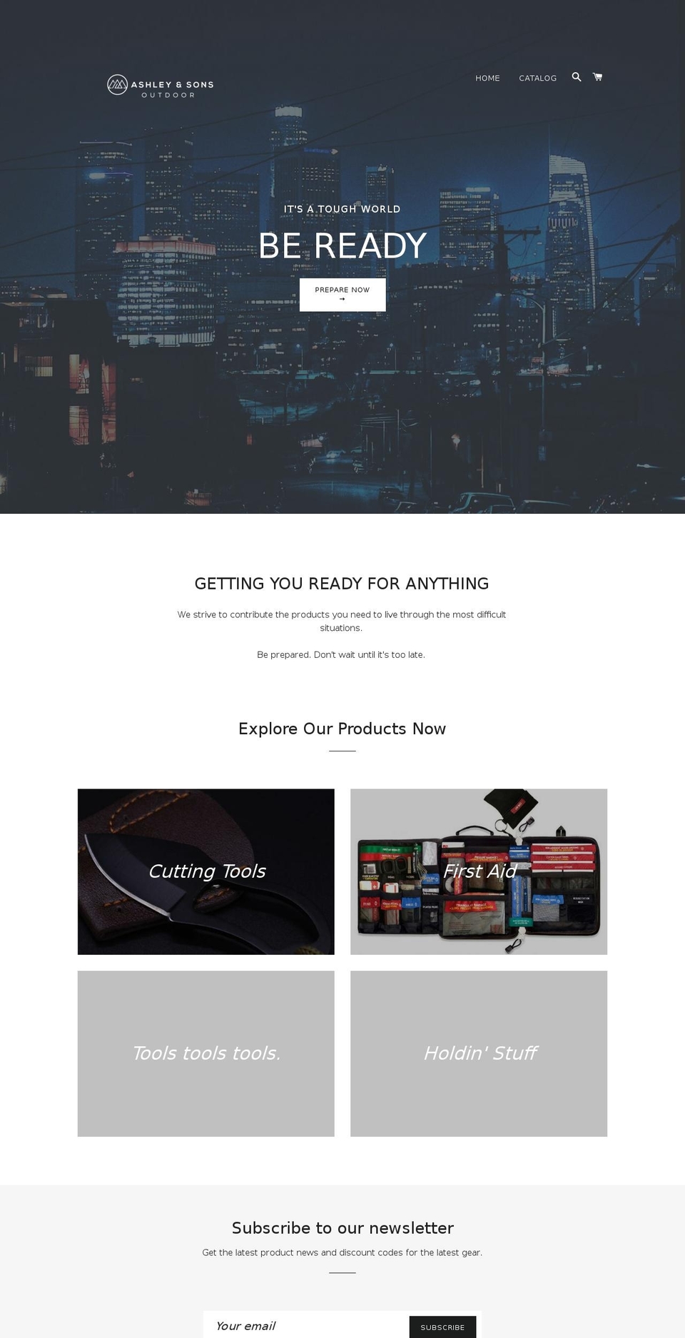 ashleyandsons.com — Shopify storefront screenshot