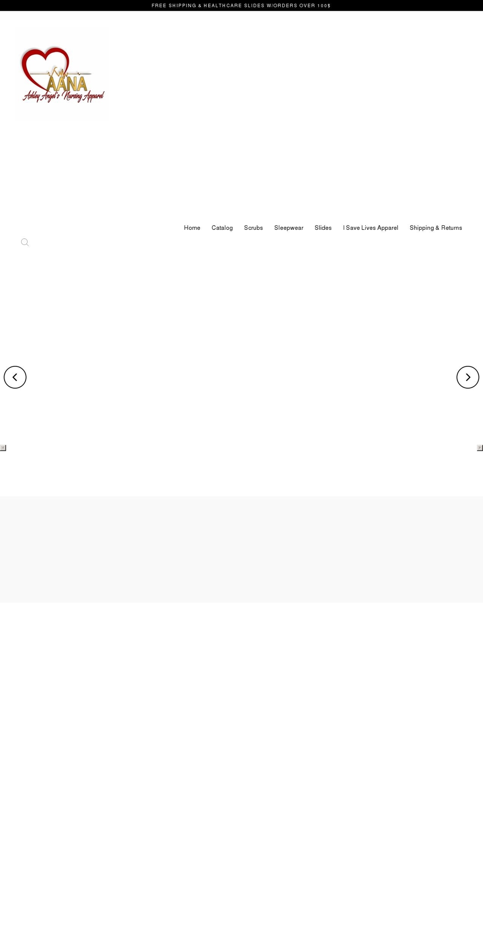 ashleyangelsnursingapparel.com shopify website screenshot