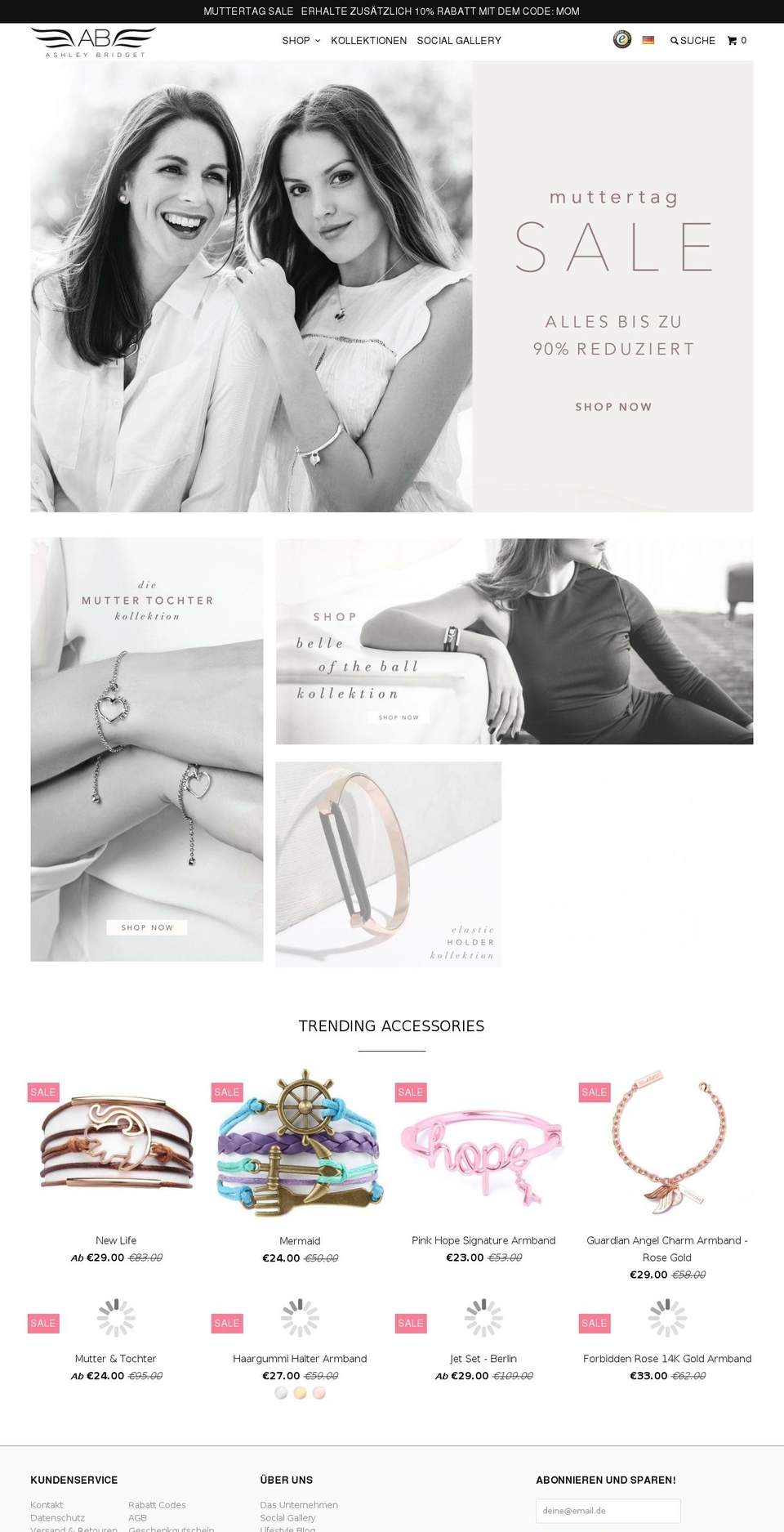 ashleybridget.de shopify website screenshot