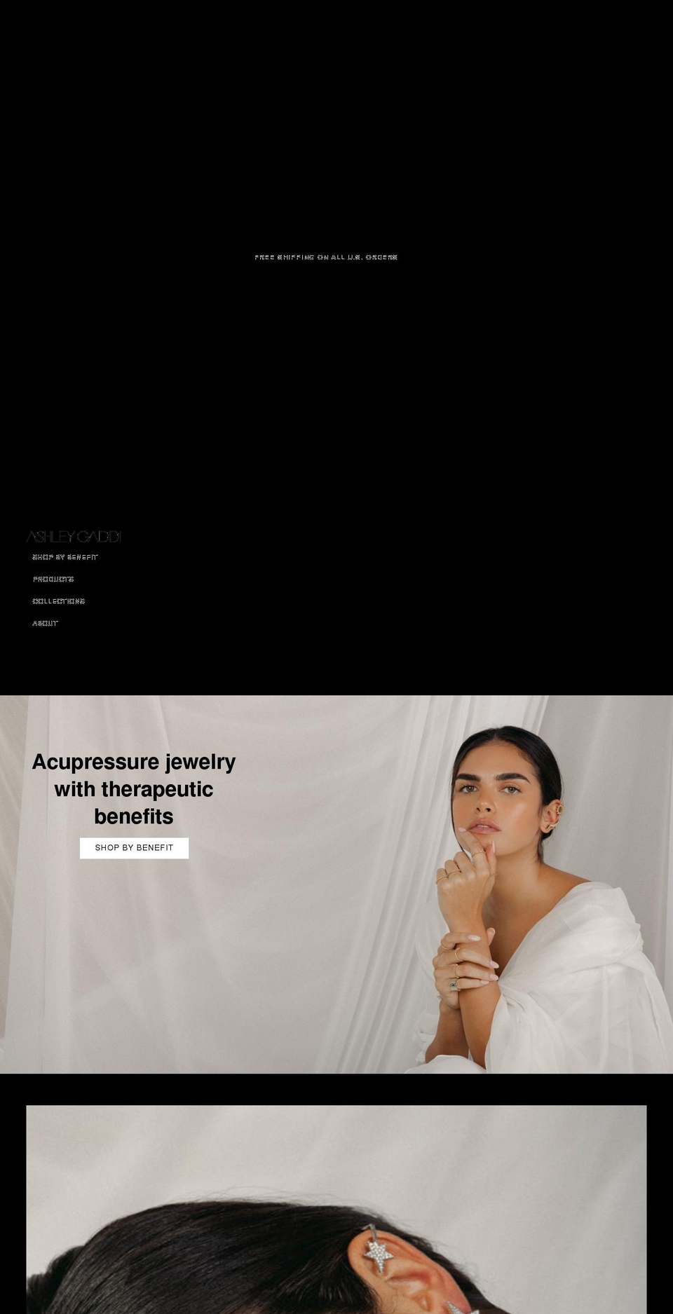 ashleygaddijewelry.com shopify website screenshot