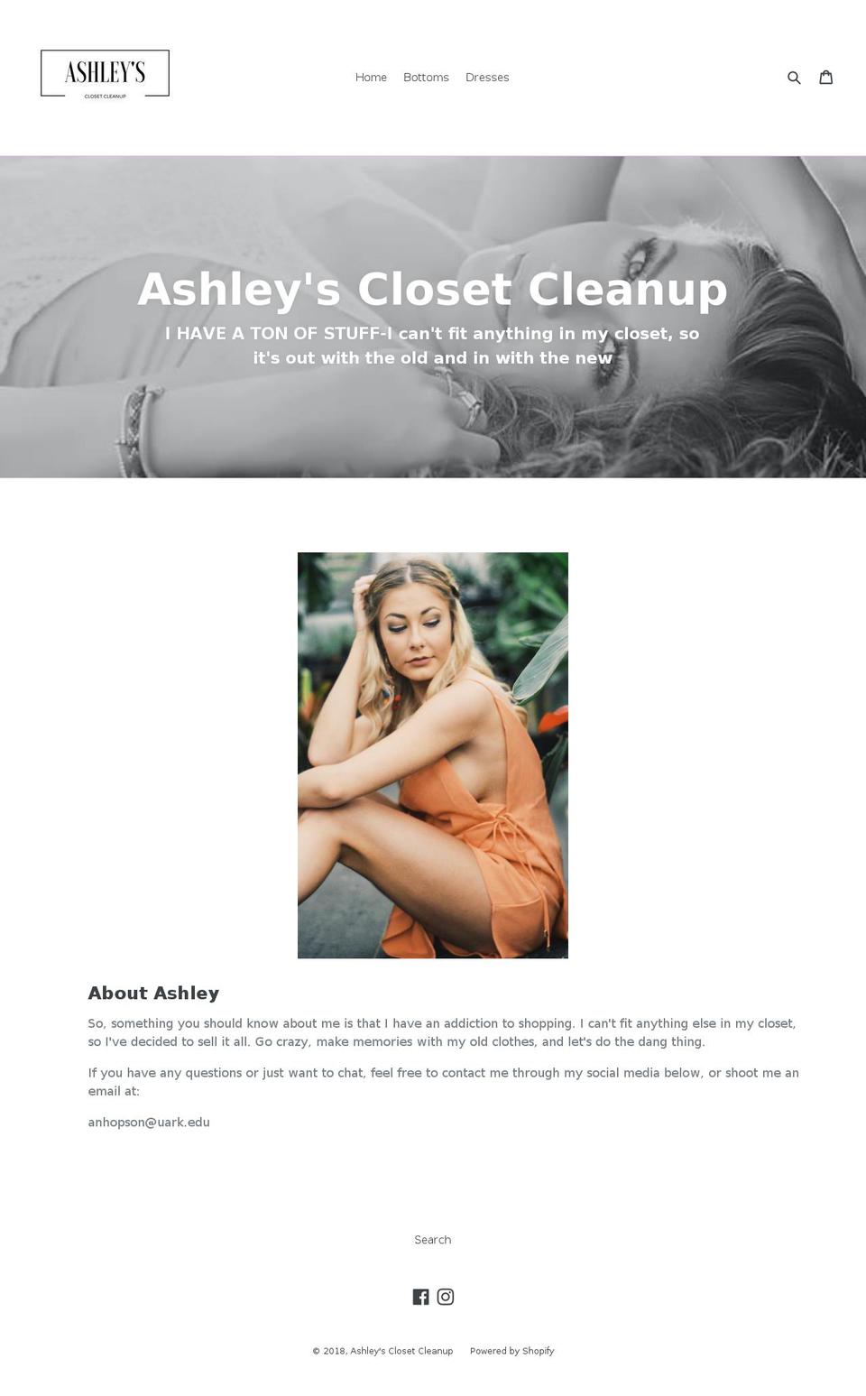 ashleyhopson.com — Shopify storefront screenshot