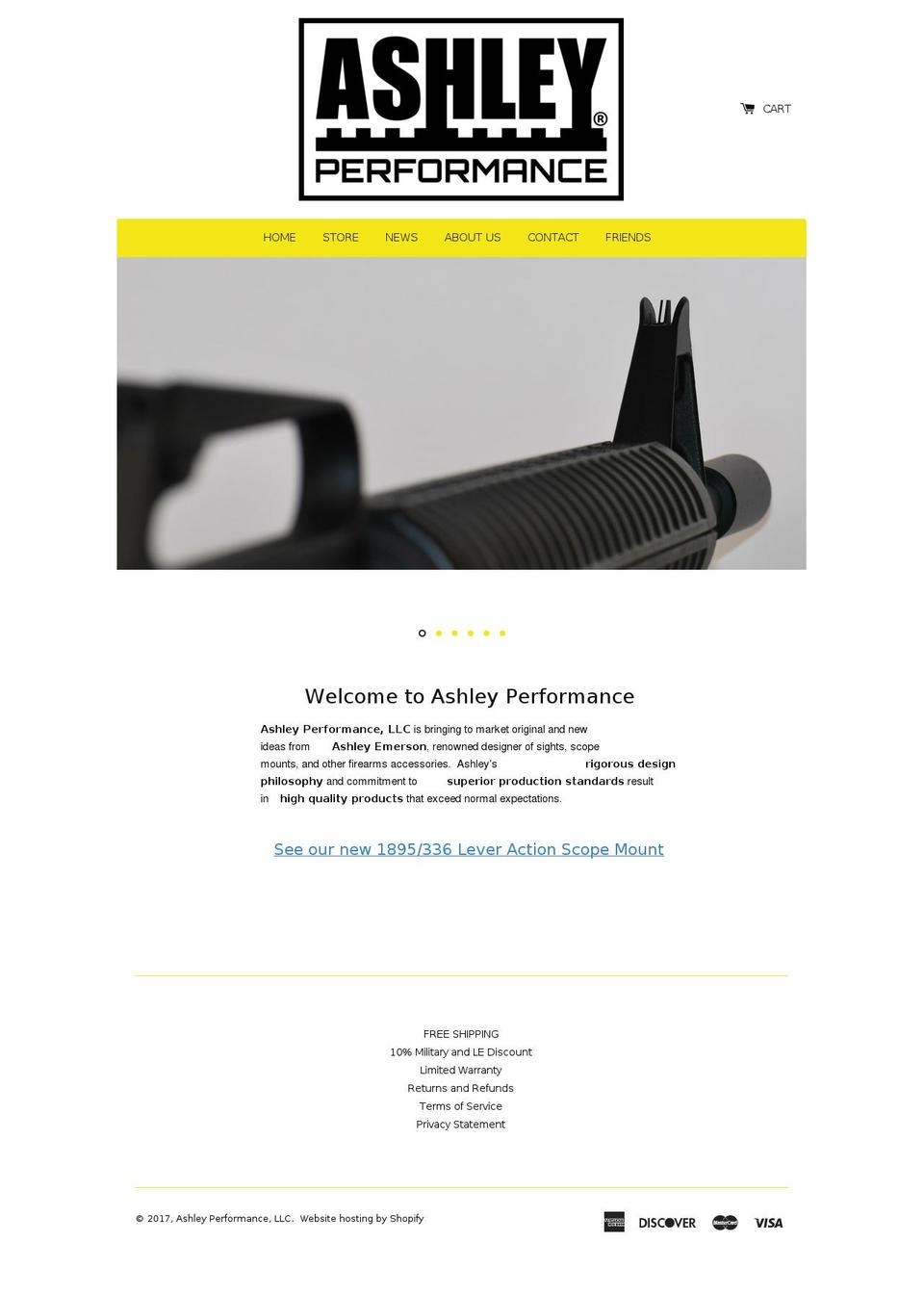 ashleyperformance.net shopify website screenshot