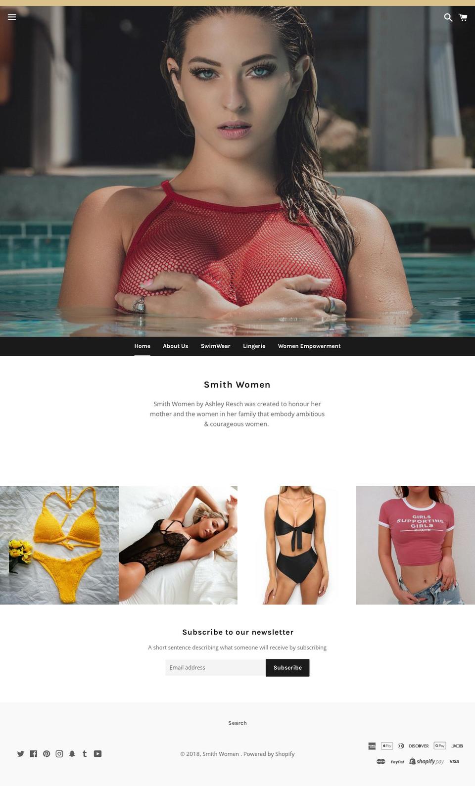 ashleyresch.com — Shopify storefront screenshot