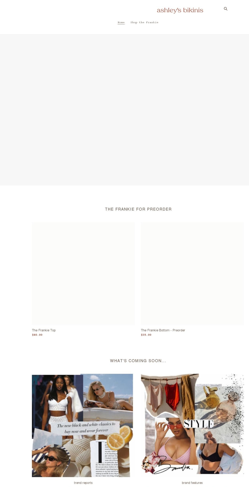 ashleysbikinis.com shopify website screenshot