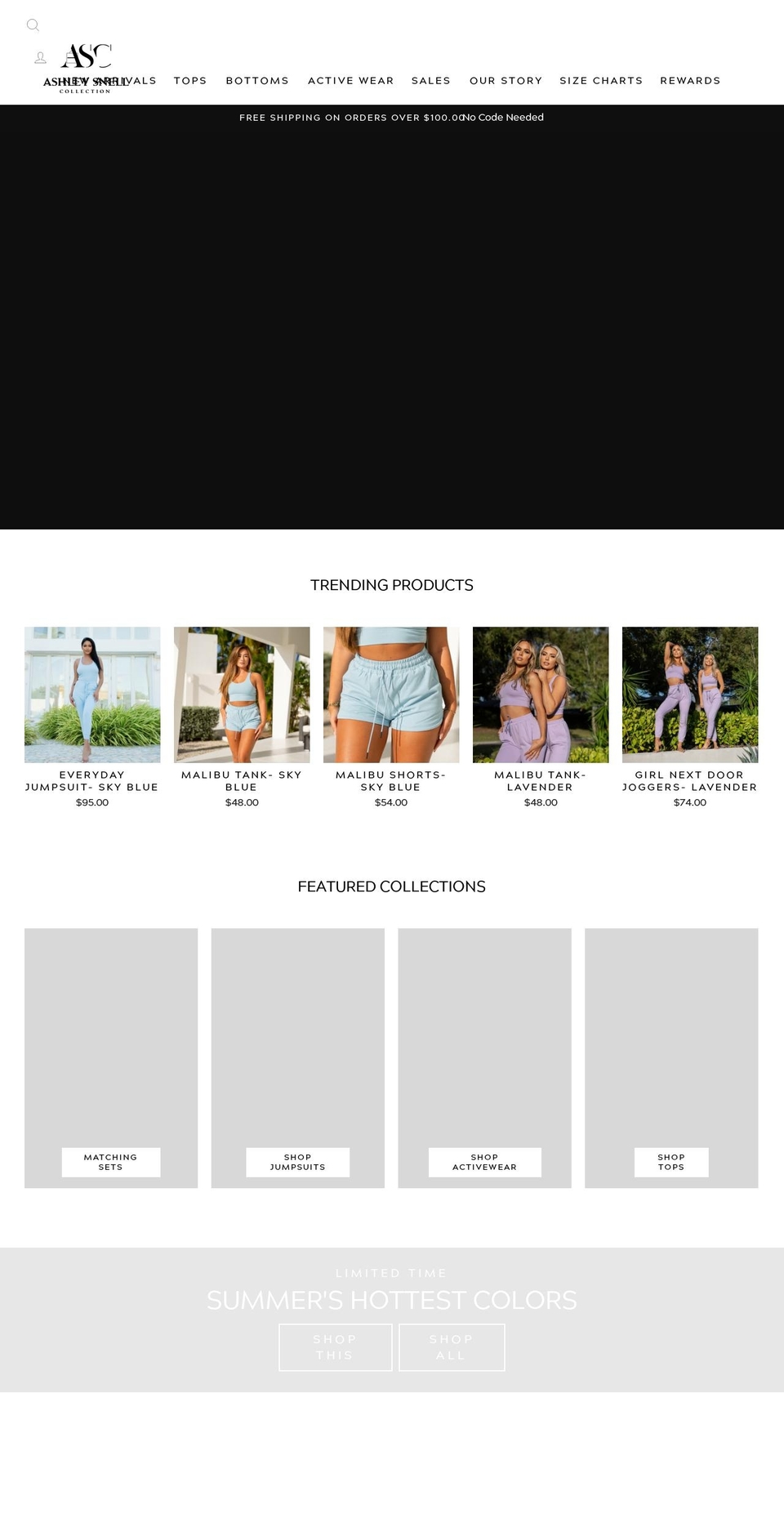 ashleysnellcollection.com shopify website screenshot
