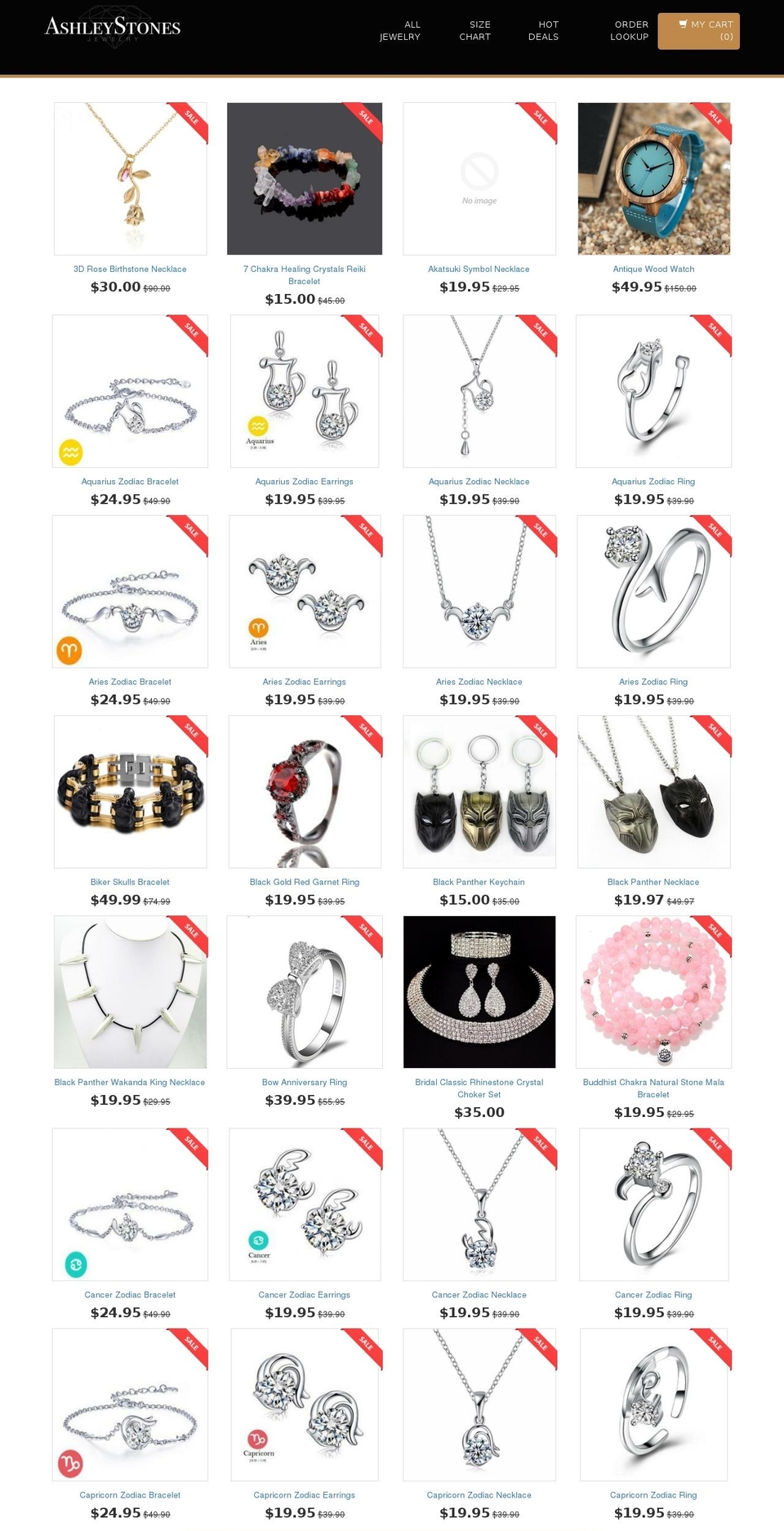 ashleystones.com shopify website screenshot