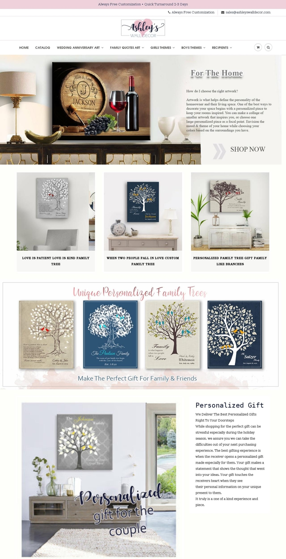 ashleyswalldecor.com shopify website screenshot