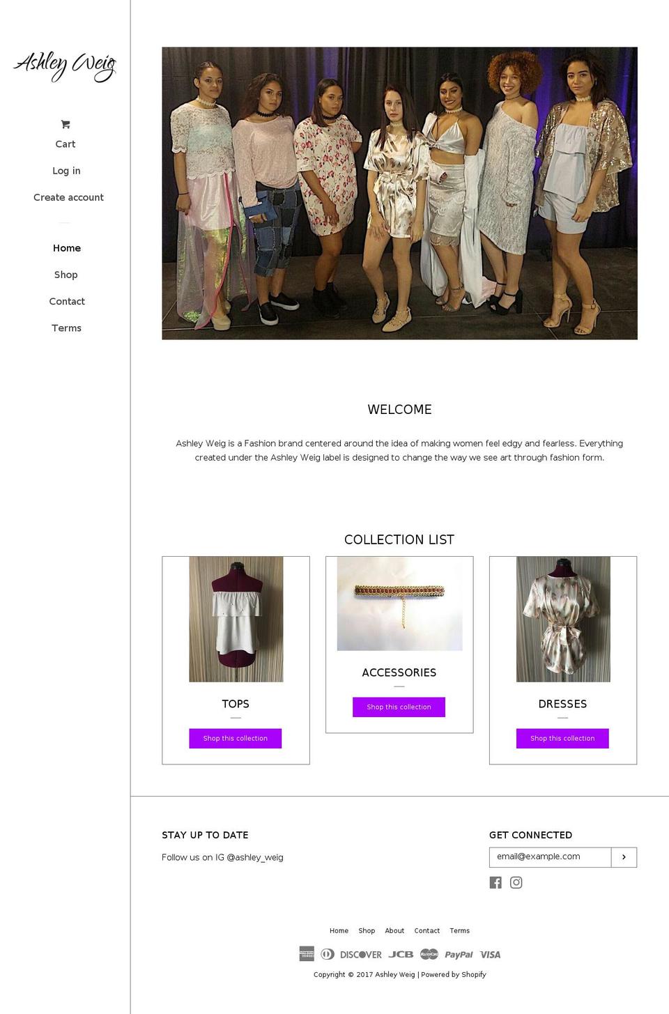 ashleyweig.com shopify website screenshot