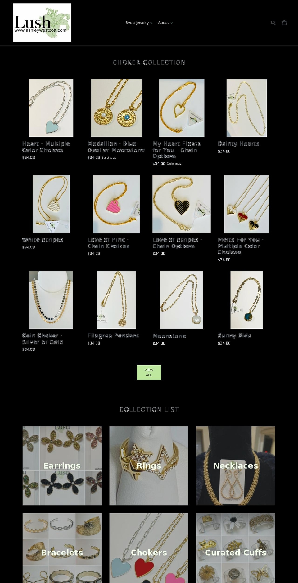 ashleywestcott.com shopify website screenshot