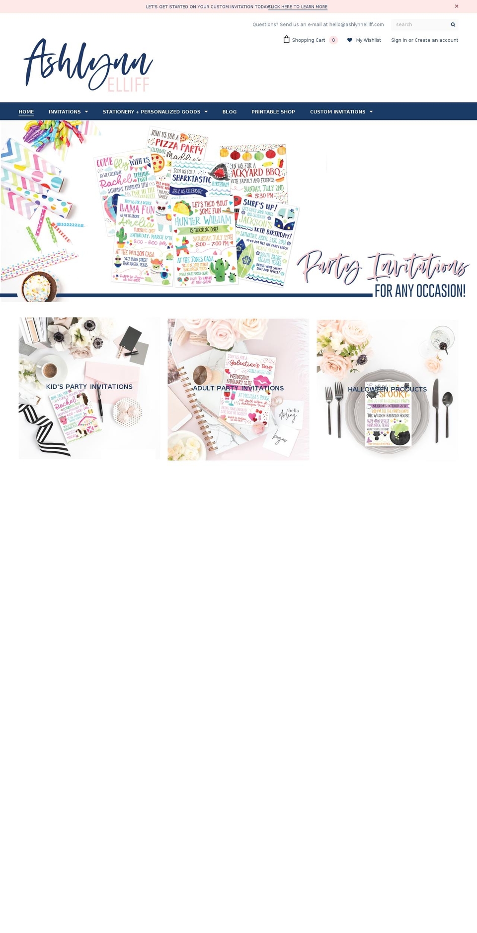 ashlynnelliff.com — Shopify storefront screenshot
