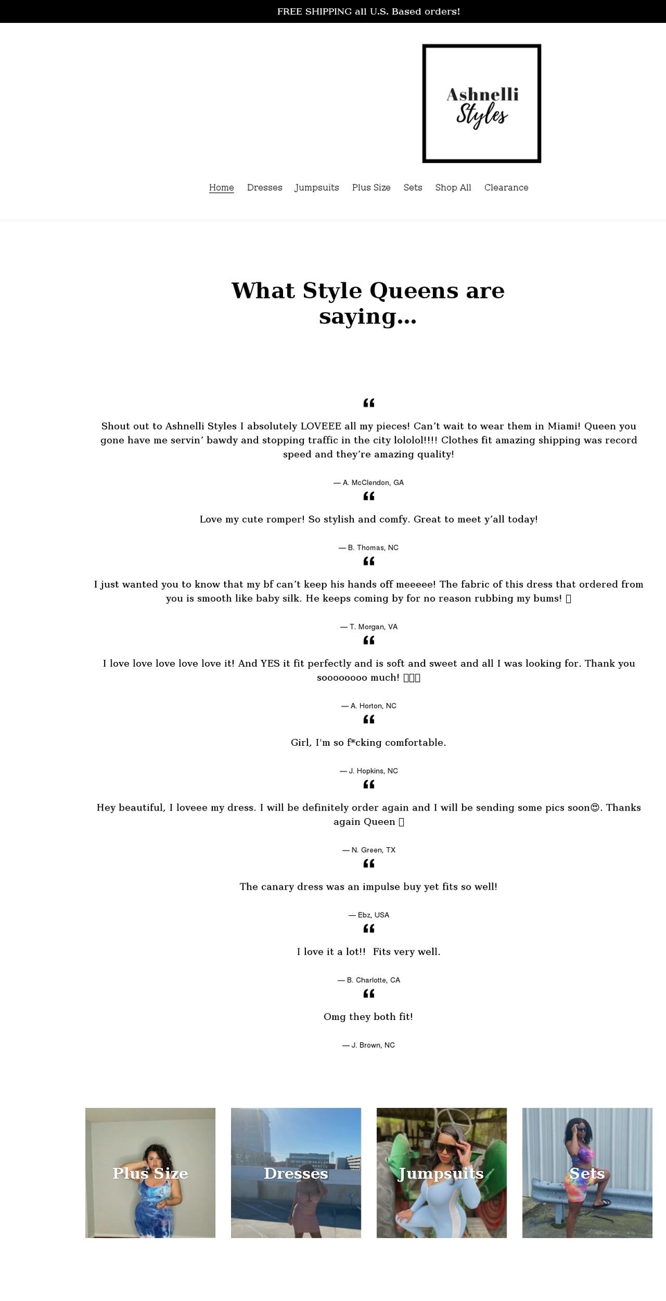 ashnellistyles.com shopify website screenshot
