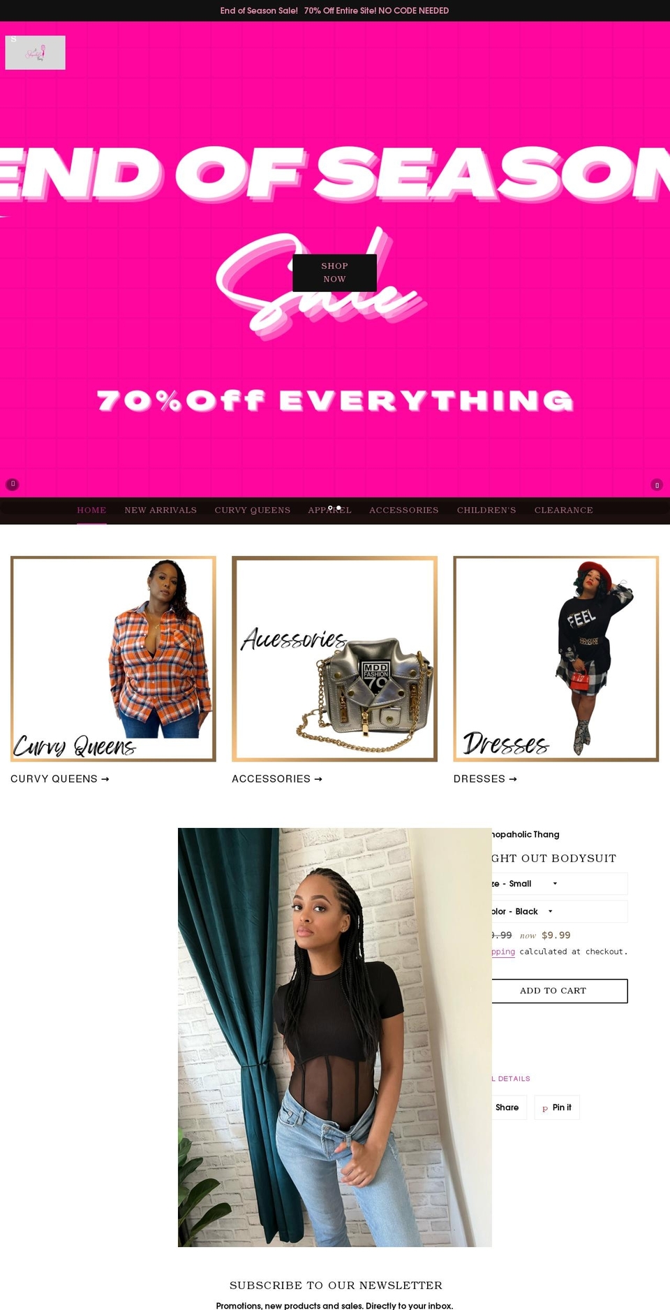 ashopaholicthang.com shopify website screenshot