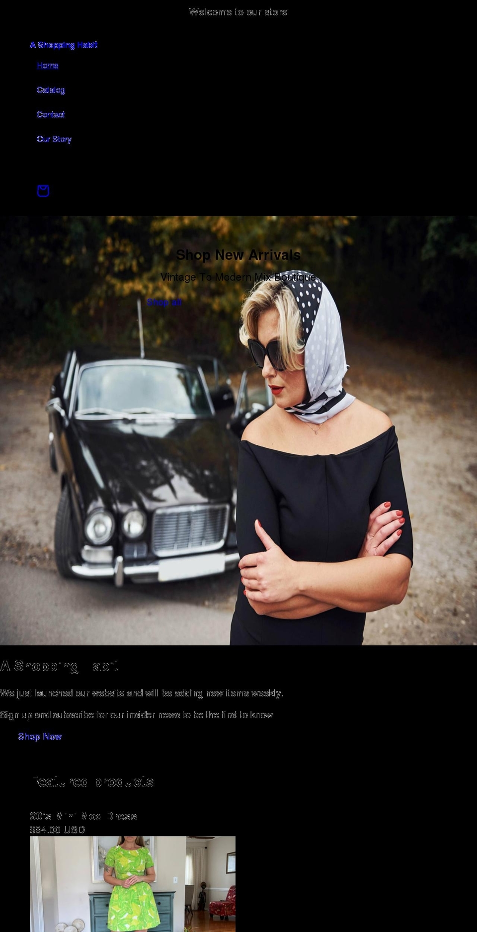 ashoppinghabit.com shopify website screenshot