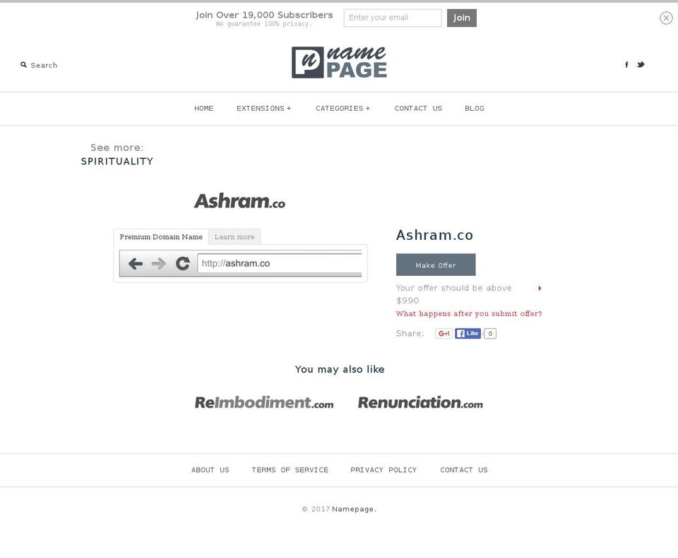 ashram.co shopify website screenshot