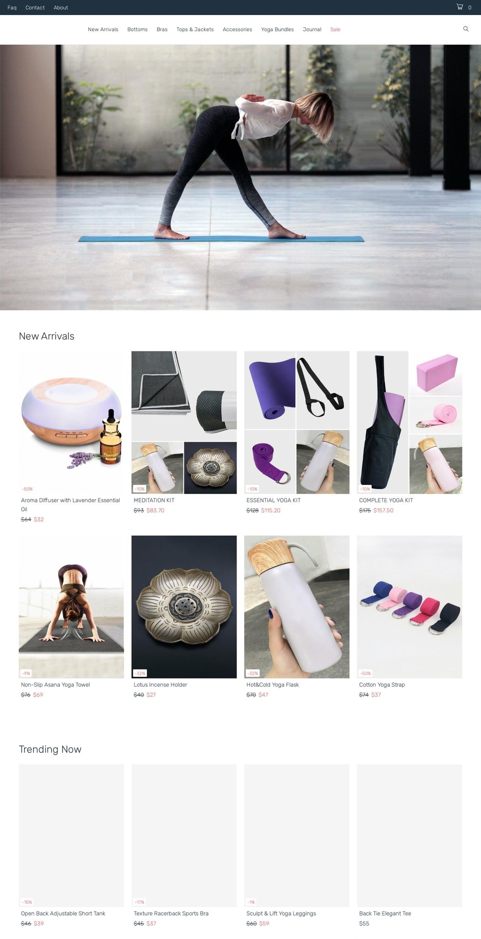 ashramyogawear.com shopify website screenshot