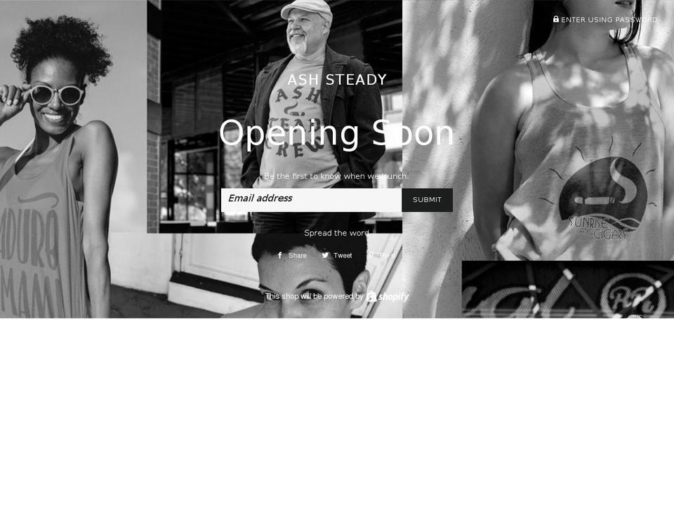 ashsteady.com shopify website screenshot