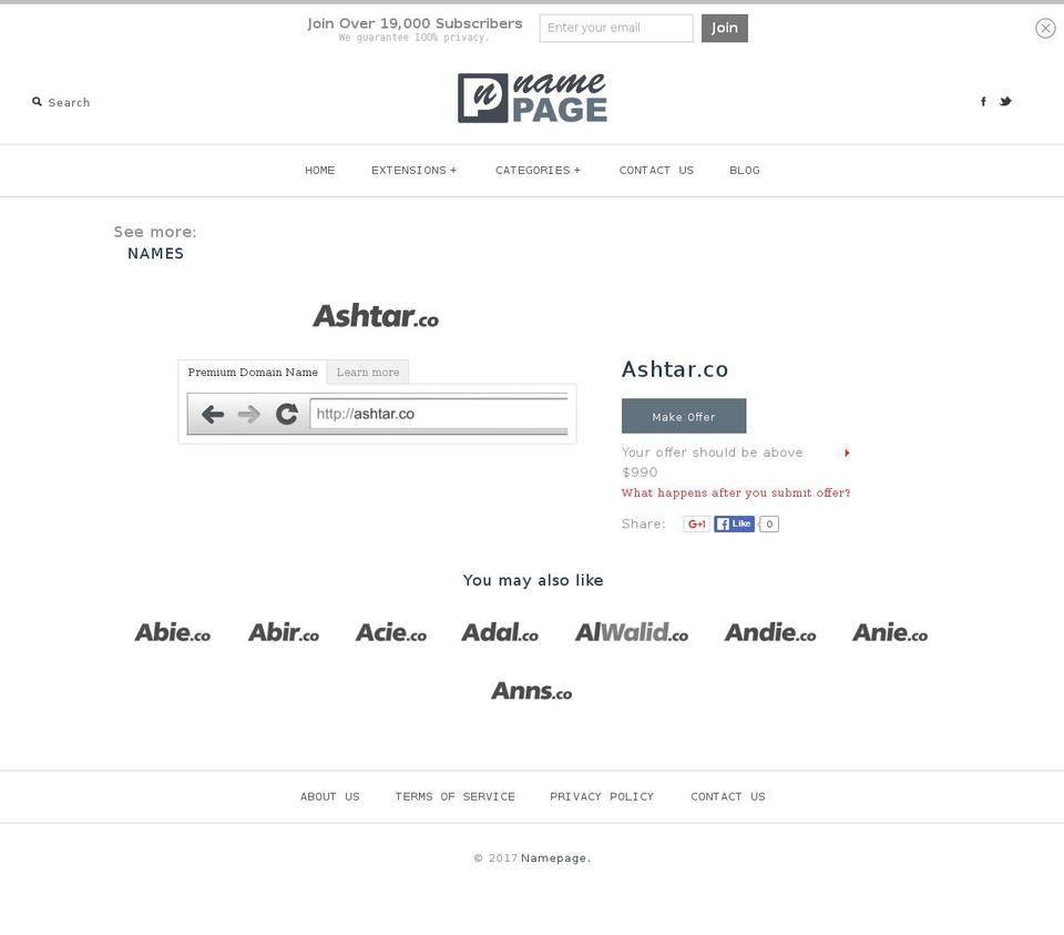 ashtar.co shopify website screenshot