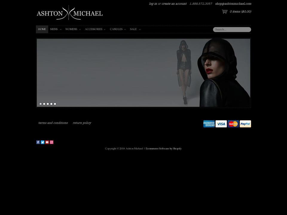 ashtonmichael.myshopify.com shopify website screenshot