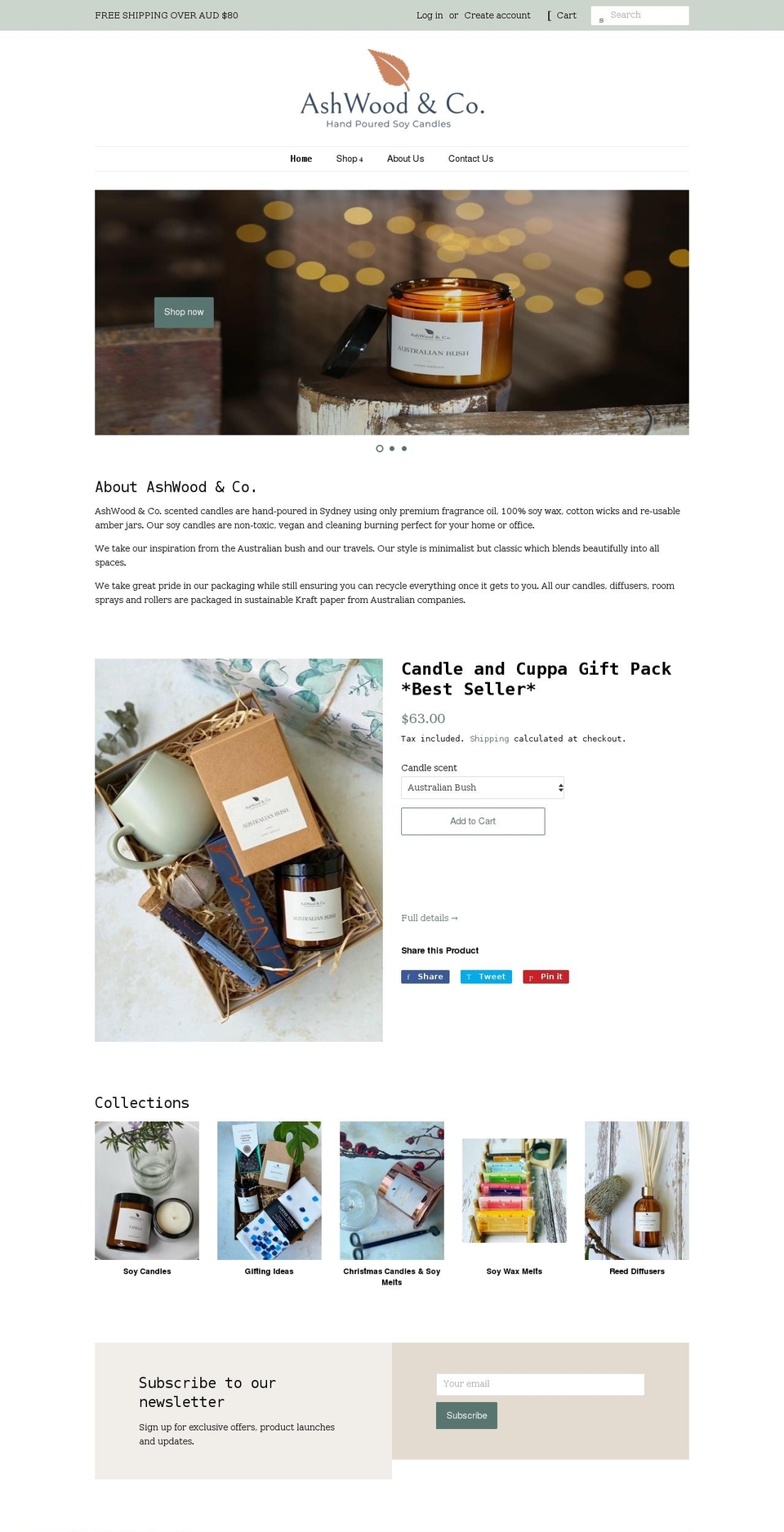 ashwoodandco.com.au shopify website screenshot