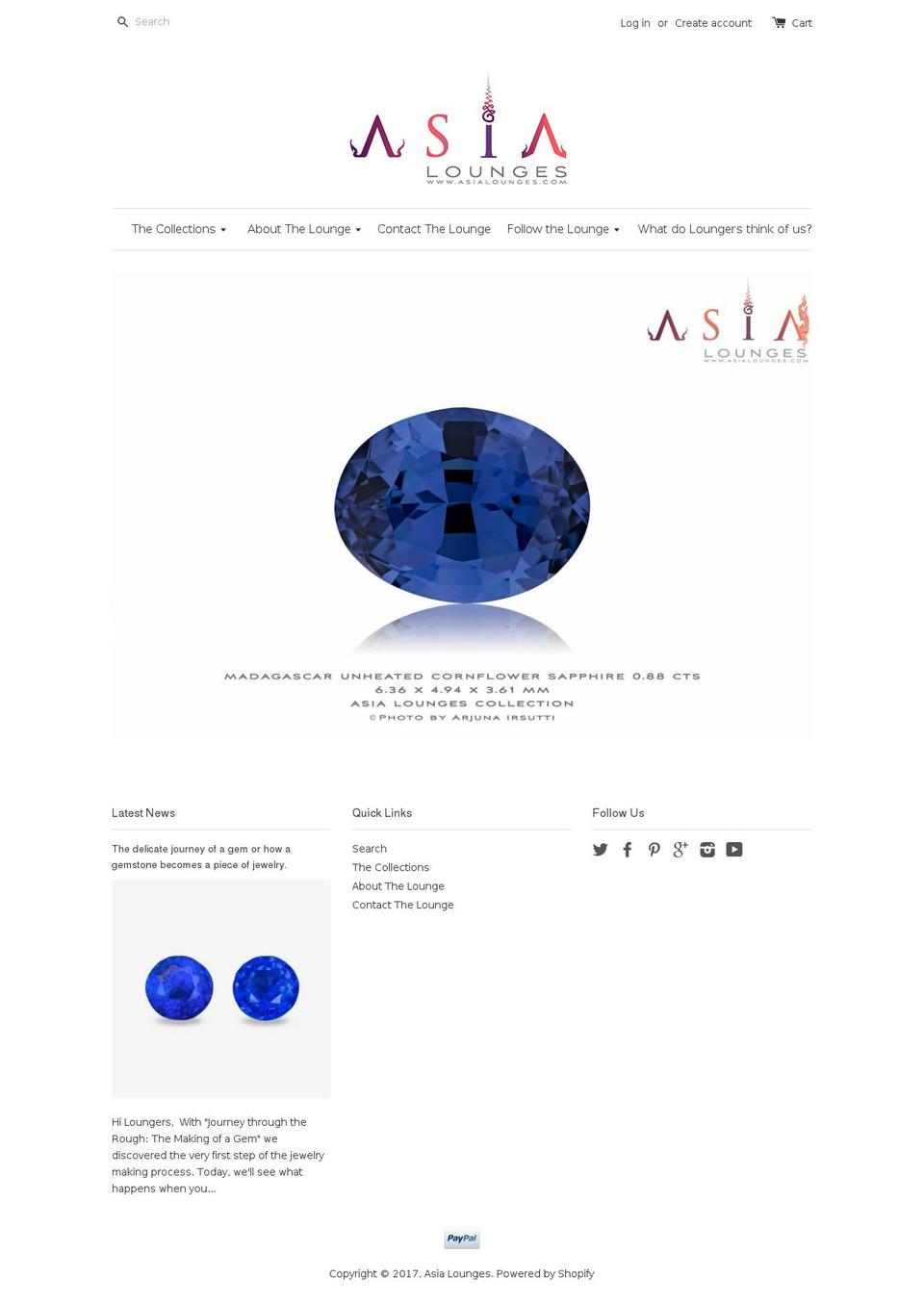 asialounges.com shopify website screenshot