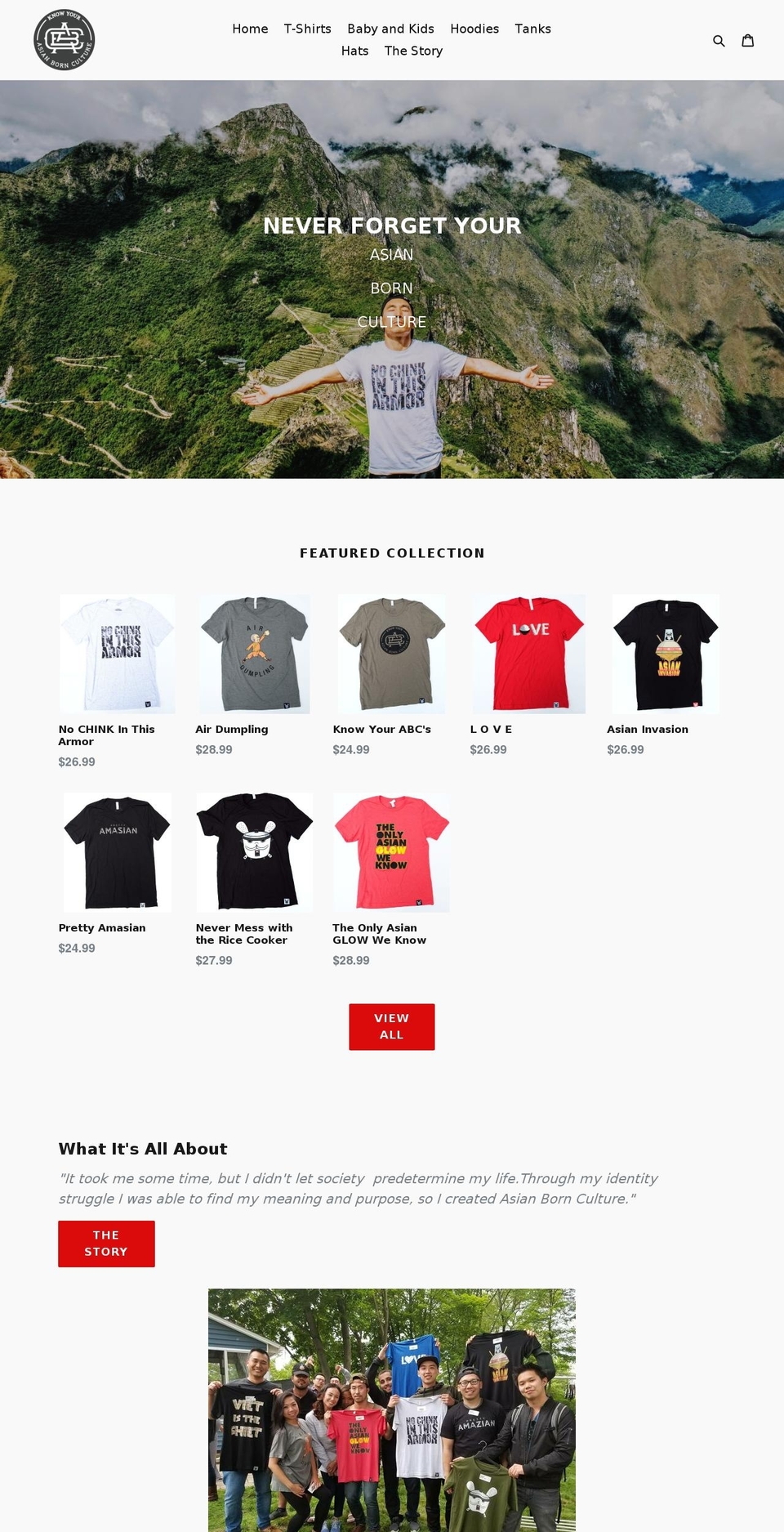 premiere Shopify theme site example asianbornculture.com