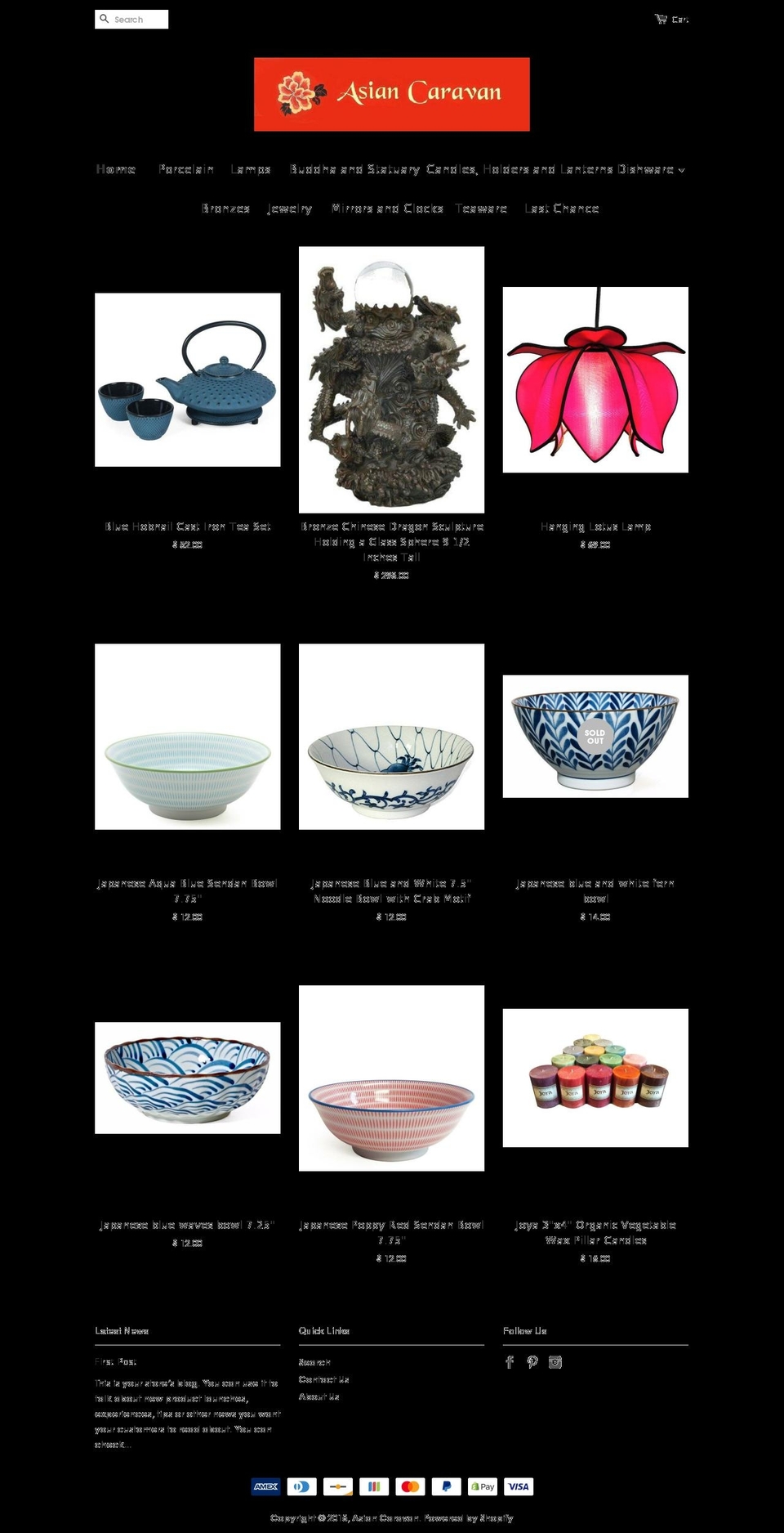 asiancaravan.com — Shopify storefront screenshot