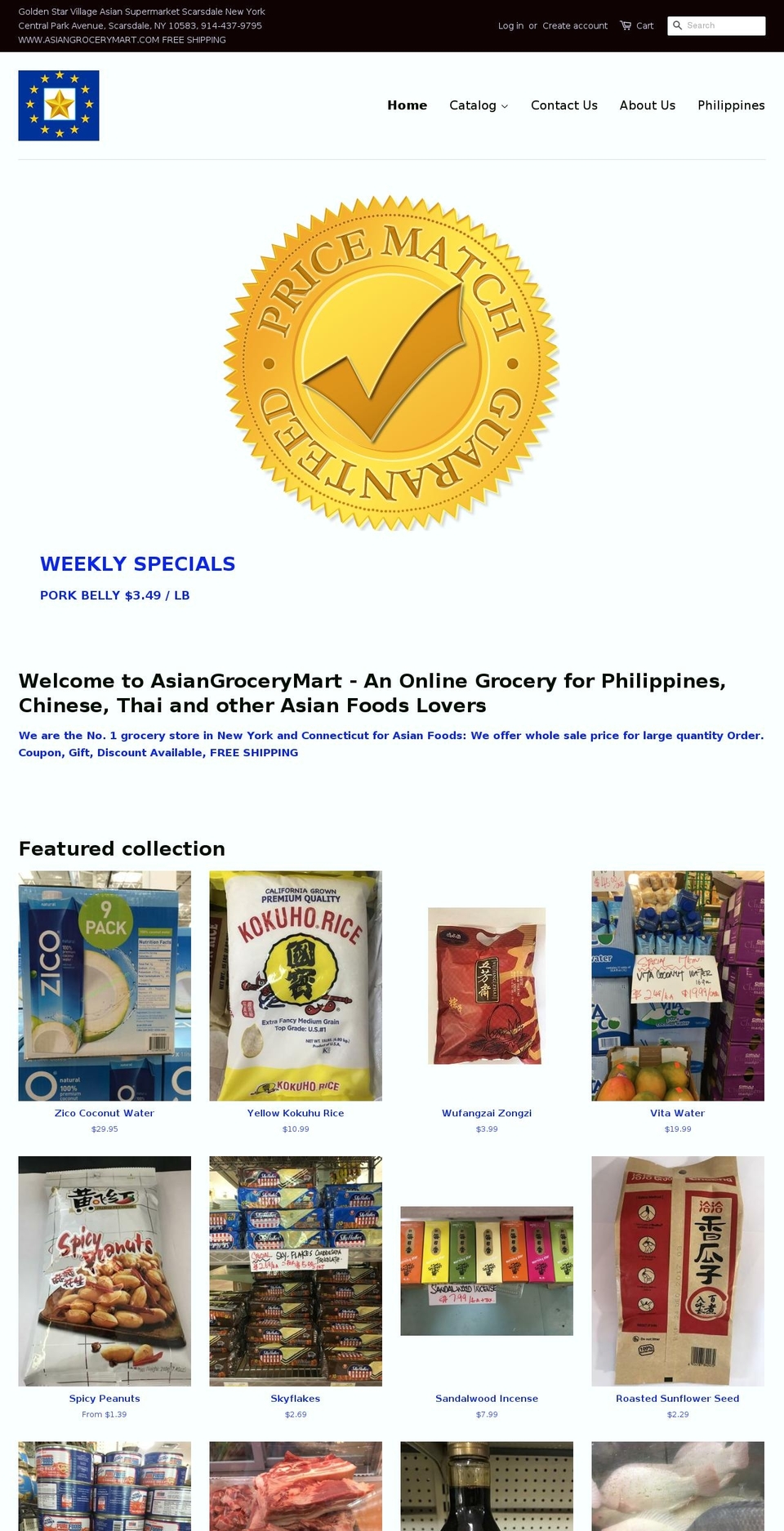 asiangrocerymart.com — Shopify storefront screenshot