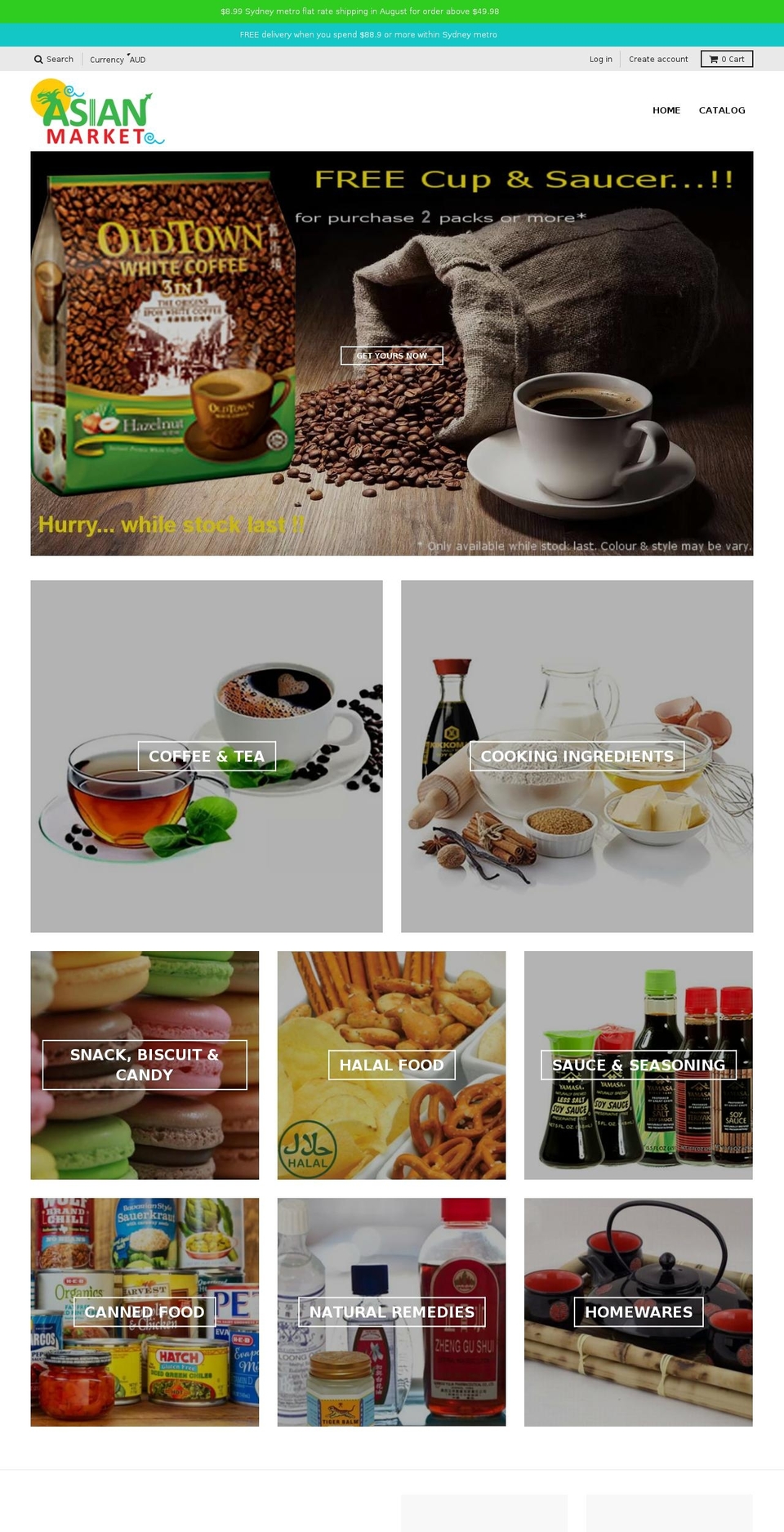 asianmarket.com.au shopify website screenshot