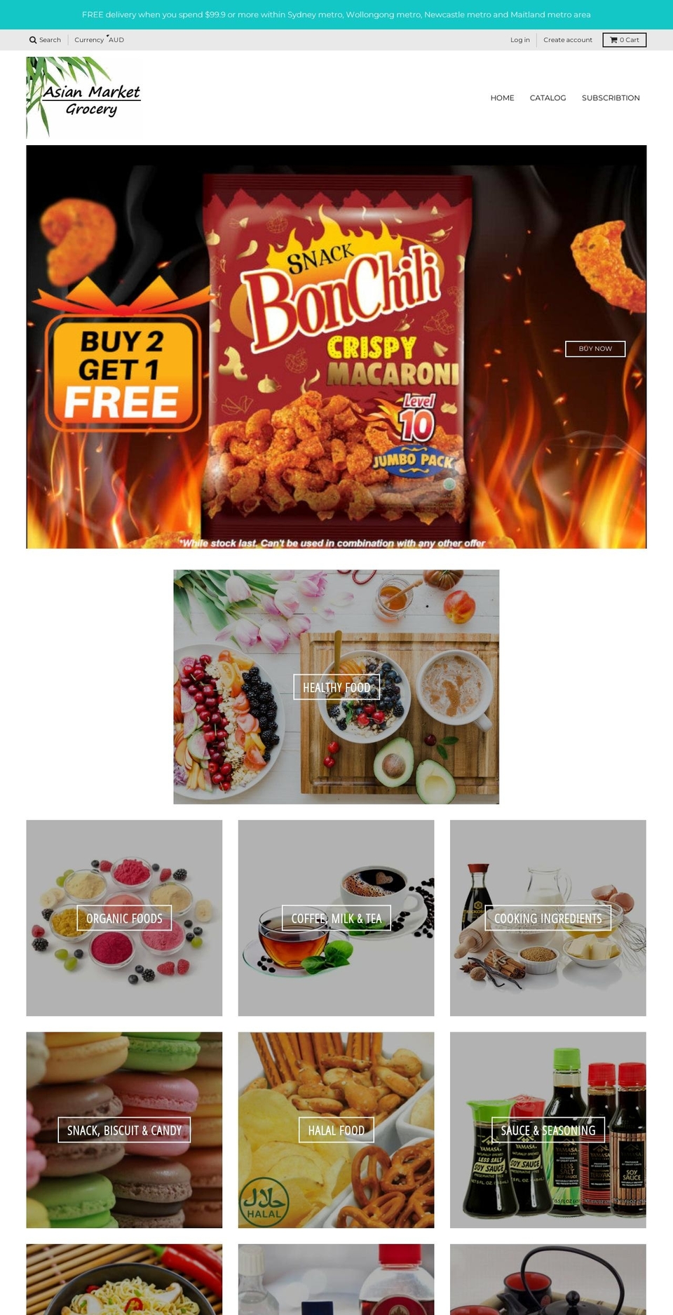 asianmarketgrocery.com.au shopify website screenshot