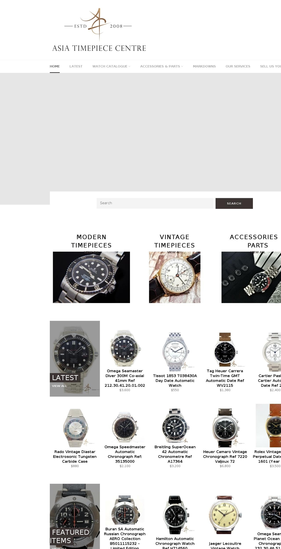 asiatimepiece.com shopify website screenshot