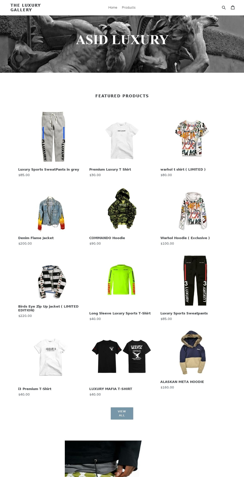 asidluxury.com shopify website screenshot