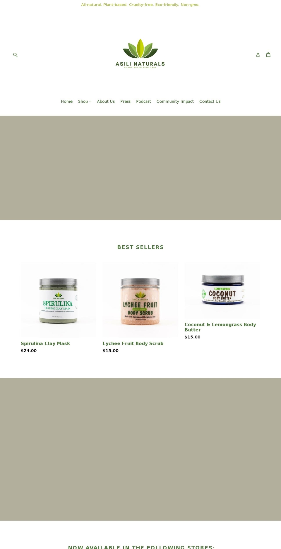 asilinaturals.com — Shopify storefront screenshot
