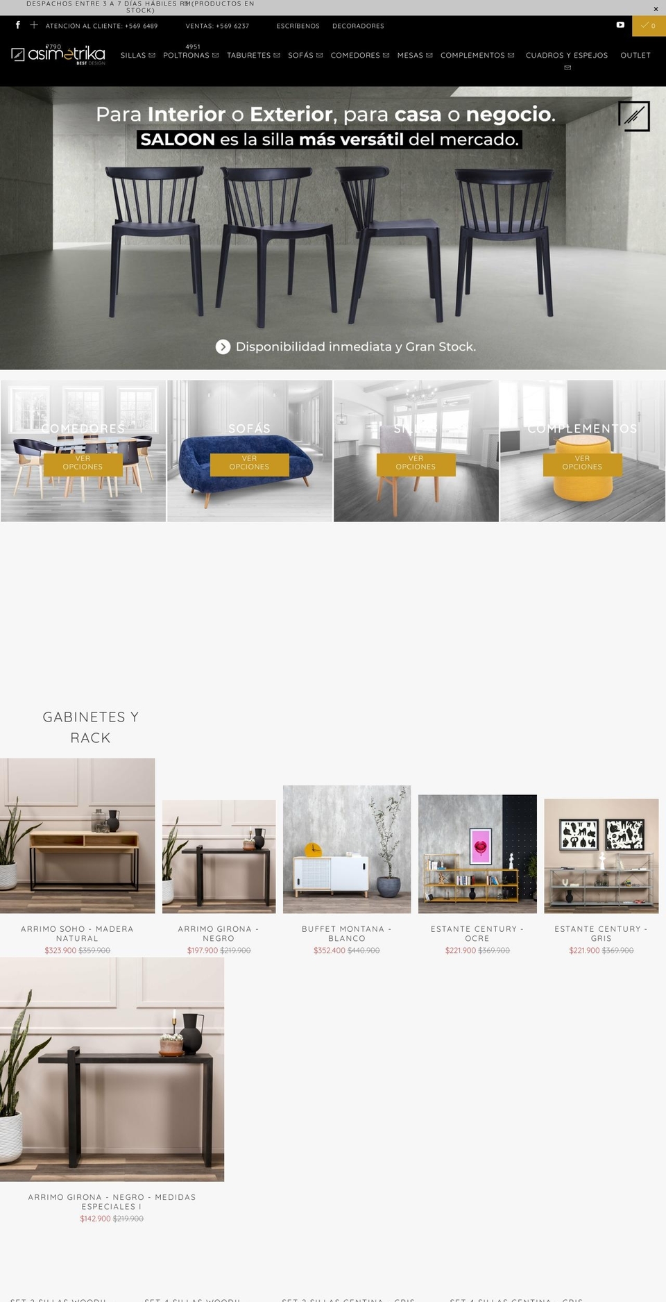 asimetrika.cl shopify website screenshot